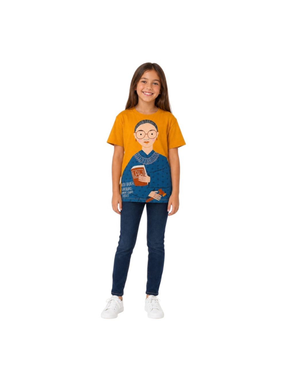 Piccolina Ruth Bader Ginsburg RBG Graphic T-Shirt Girls Size 10